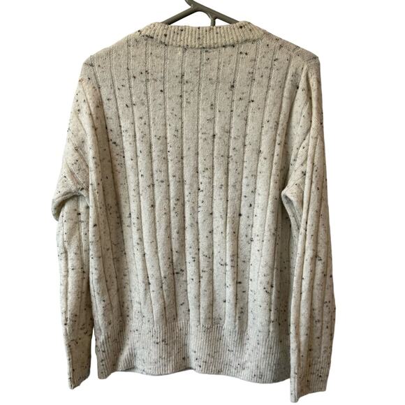 Madewell Donegal Bowden Henley Sweater Coziest Yarn Ivory Preppy Wool Blend S - Picture 2 of 6